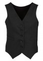 Biz Collection Womans Peaked Vest With Knitted Back